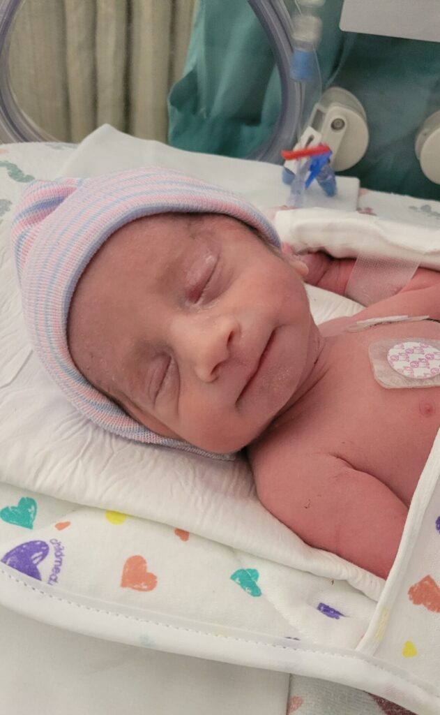 The very first photo of twin A - Born at Avista Hospital in Colorado