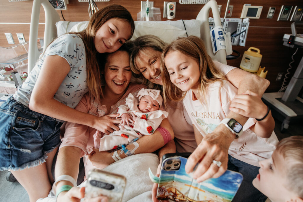 Mom of multiple children in the hospital following the birth of her 5th baby.