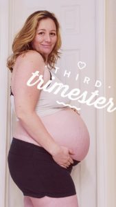 twin belly pregnancy photo third trimester