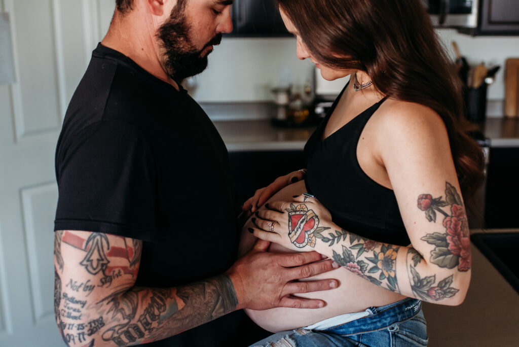 In home maternity photography tattoos