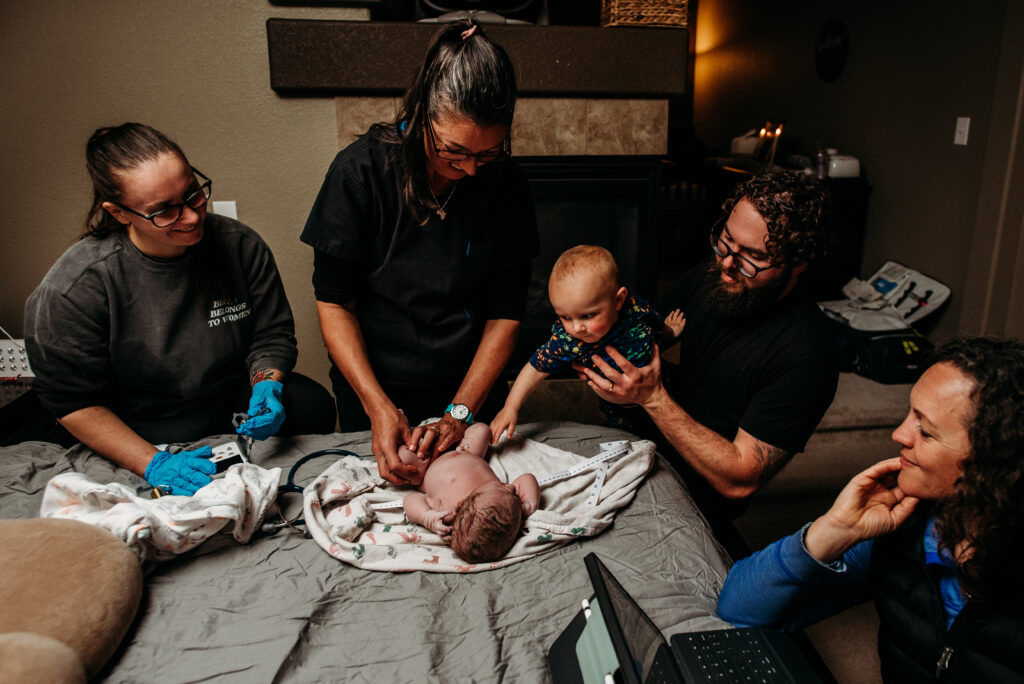 Sydney Calero NoCo and WY midwife baby exam home birth
